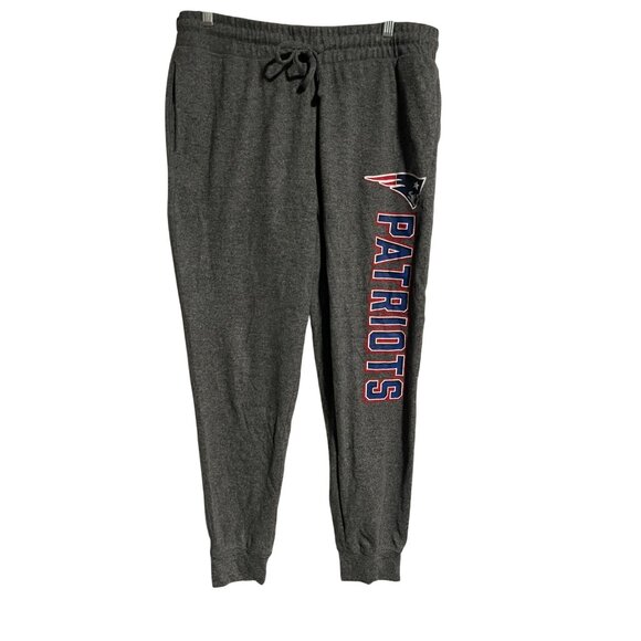 NFL Patriots Logo Jogger Sweatpant Womens L Gray NFL Team Apparel - Picture 1 of 8